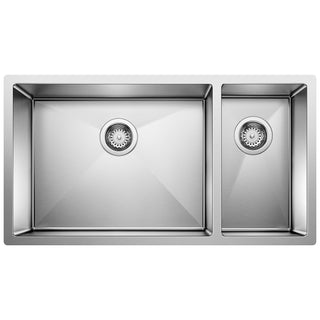 Radius R10 33" 80/20 Double Bowl Undermount Stainless Steel Kitchen Sink