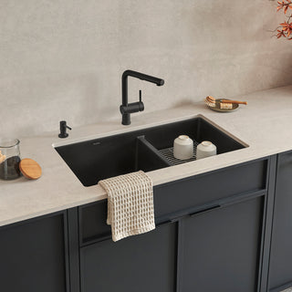 Precis SILGRANIT 33" 60/40 Double Bowl Undermount Kitchen Sink
