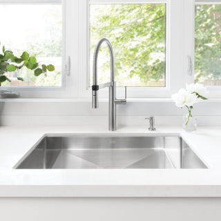 Radius R10 32" Super Single Bowl Undermount Stainless Steel Kitchen Sink