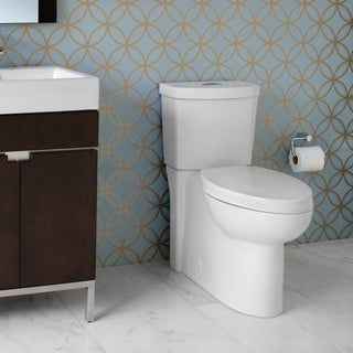 Studio Skirted 2PC Dual Flush 6Lpf/4.2Lpf Chair Height Elongated Front Toilet with Seat