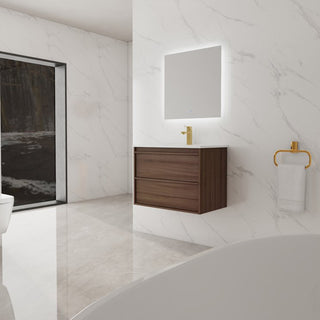 Boston 30" x 18" Wall-Hung Vanity with Top and Integrated Bowl