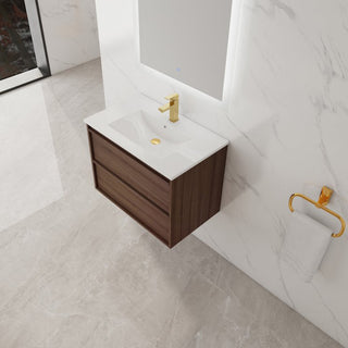 Boston 30" x 18" Wall-Hung Vanity with Top and Integrated Bowl