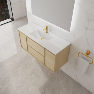 Boston 48" x 18" Wall-Hung Vanity with Top and Integrated Bowl