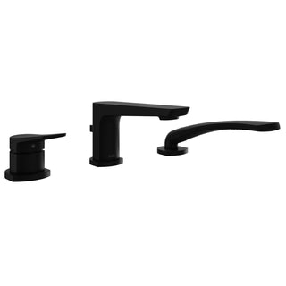 Moroka 3-Piece Deckmount Tub Filler with Handshower (Valve Included) - 8.0 GPM