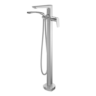 Moroka Floormount Tub Filler with Handshower (Valve Included) - 8.0 GPM