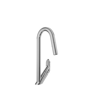 Angle Single Hole Kitchen Faucet with 2-Function Pull-down spray - 1.8 GPM