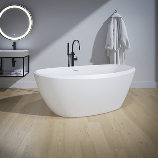 Gia 66" x 33" Solid Surface Freestanding Bathtub