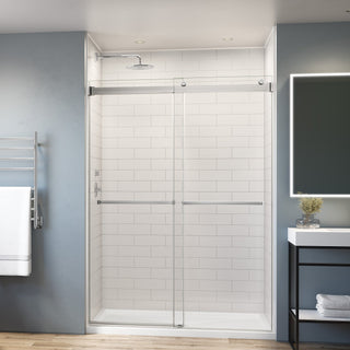 Gemini Plus Inline Bypass 54" x 79" Frameless Shower Door - 10mm Glass