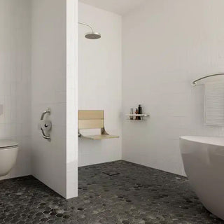 PLUS 16" Shampoo Shelf + Grab Bar