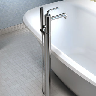 Cite Floormount Tub Filler with Hand Shower - 7.6GPM