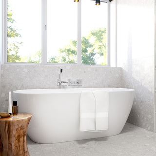 Kareo Wall Mount Tub Filler with 2-way Push Button Valve - 5.5GPM