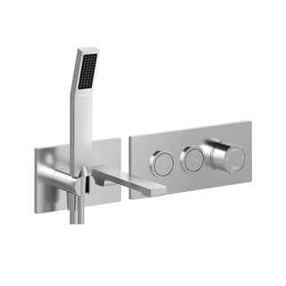 Kareo Wall Mount Tub Filler with 2-way Push Button Valve - 5.5GPM