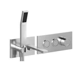 Moroka Thermostatic Wall-Mount Tub Filler with Push Button Valve - 5.5 GPM