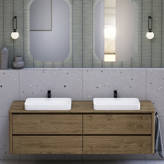 Kosla 23-5/8" x 18-7/8" Countertop Bathroom Sink with Single Hole Faucet Ledge