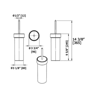 Bowl Brush & Porcelain Holder