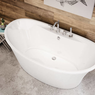 Ariosa 66" x 36" Freestanding Acrylic Bathtub - Center Drain