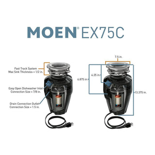 EX Series Host 3/4 Horsepower Food Waste Disposal