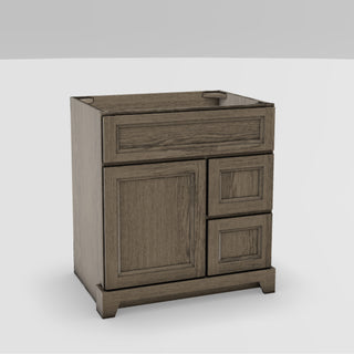 30" x 21" Single Sink Vanity - Right Drawers