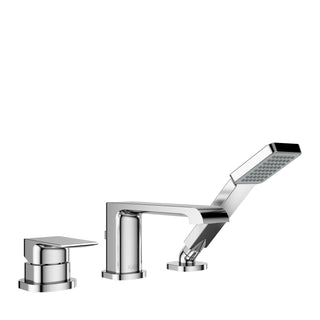 Sobrio 3-Piece Pressure Balanced Deckmount Tub Filler with Handshower (Valve Not Included) - 7.0 GPM