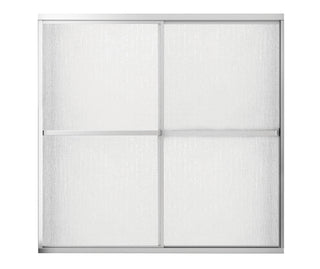 Polar 54" to 59-1/2" x 57" Bypass Tub Door - 4mm Raindrop Glass