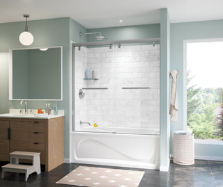 Uptown 56" to 59" x 58" Bypass Tub Door - 8mm Clear Glass