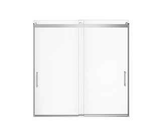Revelation Round 56" to 59" x 56-3/4" to 59-1/4" Bypass Tub Door - 6mm Clear Glass