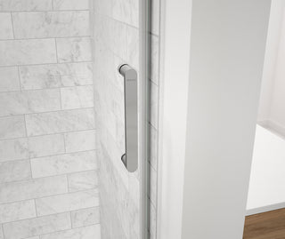 Revelation Round 56" to 59" x 56-3/4" to 59-1/4" Bypass Tub Door - 6mm Clear Glass