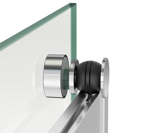 Revelation Round 56" to 59" x 56-3/4" to 59-1/4" Bypass Tub Door - 6mm Clear Glass