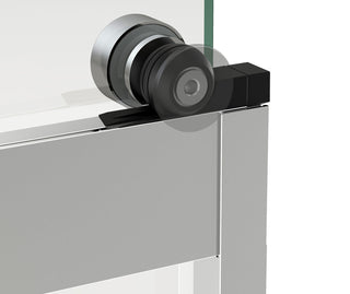 Revelation Round 56" to 59" x 56-3/4" to 59-1/4" Bypass Tub Door - 6mm Clear Glass