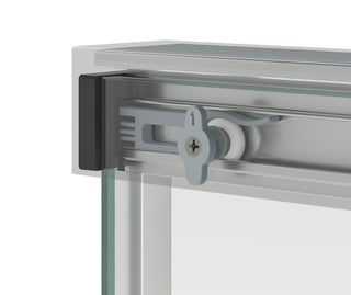 Incognito 57 51" to 56" x 9" x 56-3/4" Bypass Tub Door - 6mm Clear Glass