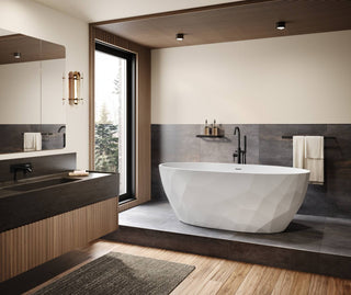Fura Matte 6732 Acrylic Freestanding Bathtub - Center Drain