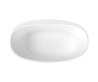 Hatto 59" x 32" Freestanding Bathtub - Center Drain