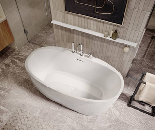 Hatto 59" x 32" Freestanding Bathtub - Center Drain