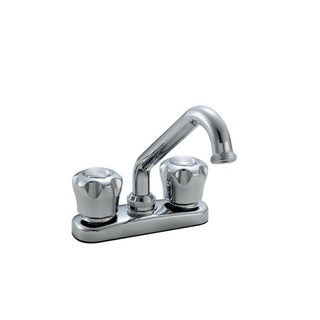 Two Handle Laundry Faucet with Fluted Handles and Hose Thread Spout