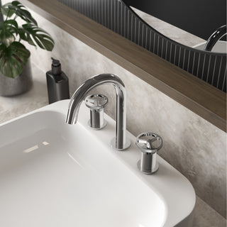 ALT 18471 Widespread Bathroom Sink Faucet with Drain - 1.2GPM