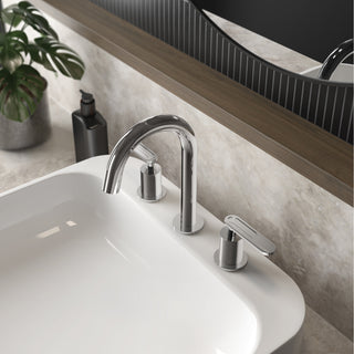 ALT 18471 Widespread Bathroom Sink Faucet with Drain - 1.2GPM
