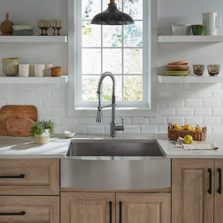 Pekoe 33" x 22" Stainless Steel Single Bowl Farmhouse Apron Front Kitchen Sink