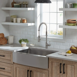 Pekoe 33" x 22" Stainless Steel Single Bowl Farmhouse Apron Front Kitchen Sink