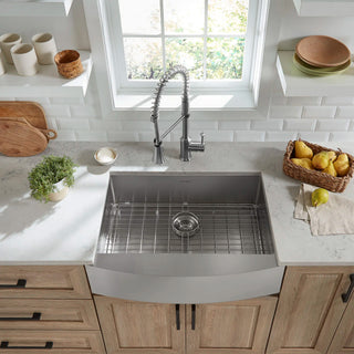 Pekoe 33" x 22" Stainless Steel Single Bowl Farmhouse Apron Front Kitchen Sink