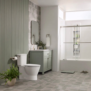 Aspirations EcoStrength Skirted Two-Piece 0.80 gpf/3.0 Lpf Chair Height Elongated Toilet with Seat