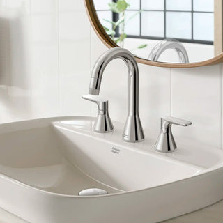 Aspirations Widespread Two-Handle Pulldown Bathroom Faucet with Drain - 1.2GPM