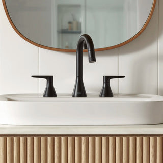 Aspirations Widespread Two-Handle Pulldown Bathroom Faucet with Drain - 1.2GPM