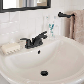 American Standard 7075200 Colony PRO Two-Handle Centerset Bathroom Faucet with Drain - 1.2GPM