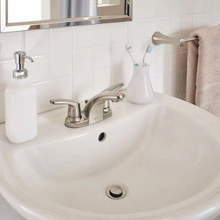 American Standard 7075200 Colony PRO Two-Handle Centerset Bathroom Faucet with Drain - 1.2GPM