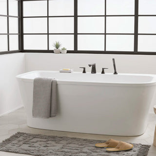 Aspirations 4-Hole 2-Handle Deck Mount Roman Tub Faucet with Hand Shower