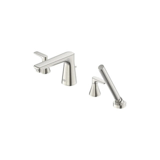 Aspirations 4-Hole 2-Handle Deck Mount Roman Tub Faucet with Hand Shower