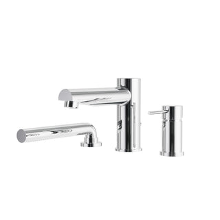 Volare 3PC Deckmount Tub Filler with Handshower - 5.0GPM