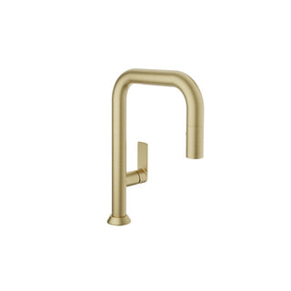 Baril TUBE CUI-9352-02L Single Hole Bar/Prep Kitchen Faucet with Pull-Down Spray - 1.8GPM