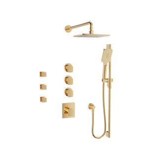 BARIL PRO-3950-04 Complete Thermostatic Shower Kit with Body Sprays (Valve Included) - 2.0 GPM