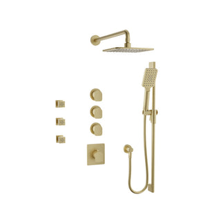 BARIL PRO-3950-04 Complete Thermostatic Shower Kit with Body Sprays (Valve Included) - 2.0 GPM